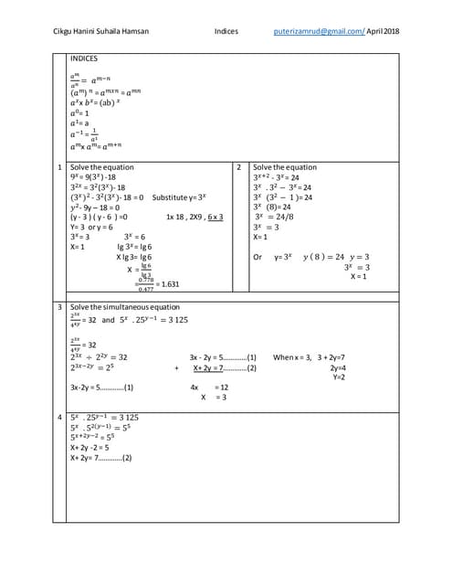 Indices 