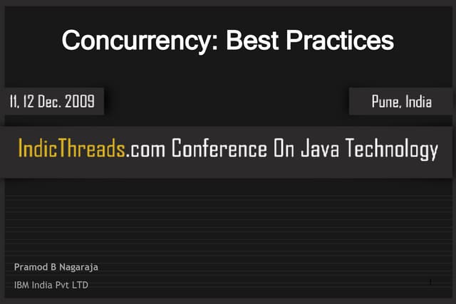 Concurrency: Best Practices