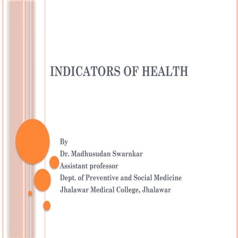MCH Care Indicators | PPTX