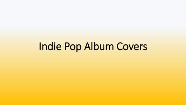 Indie pop album covers