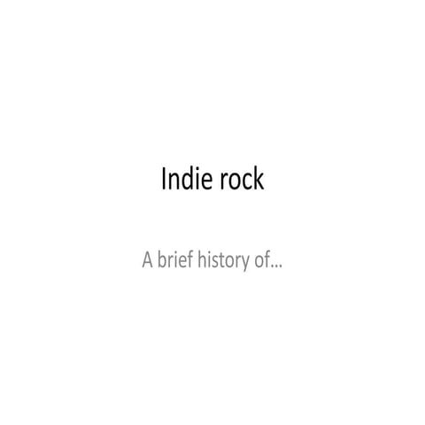 Indie rock