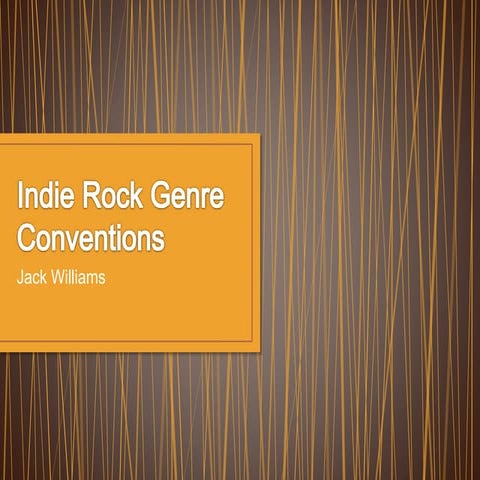 Indie rock genre conventions
