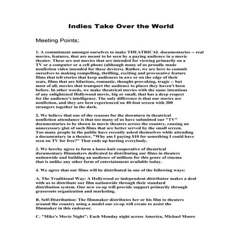 Indies take over the world 1