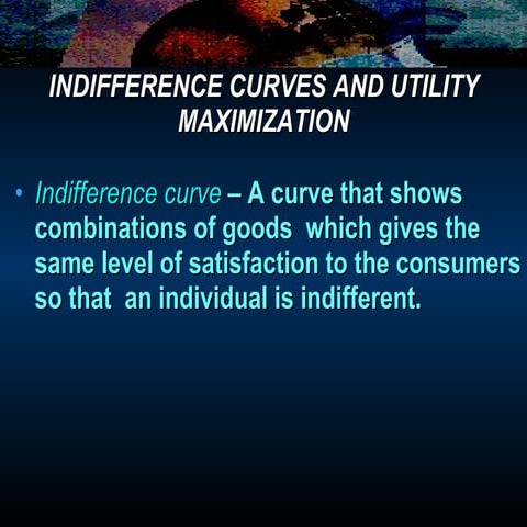 Indifference curves