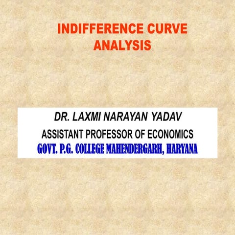 Indifrrence curve analysis