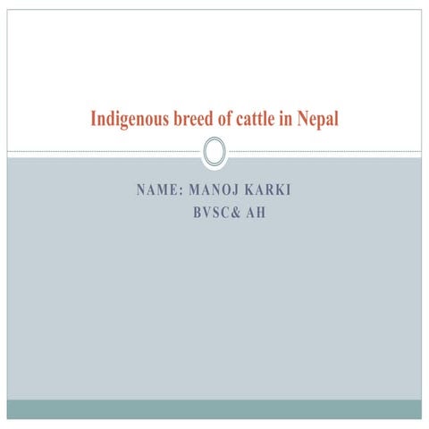 Indigenous breed of cattle in nepal