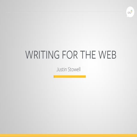 Writing for the Web
