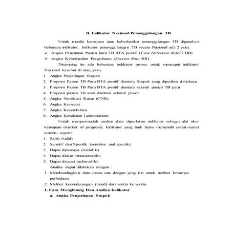 Indikator nasional penanggulangan tb