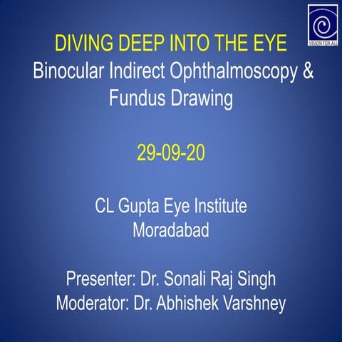 Indirect ophthalmoscopy and fundus drawing