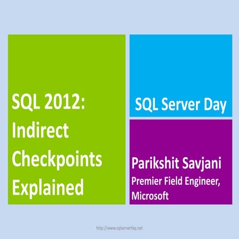 Indirect checkpointing
