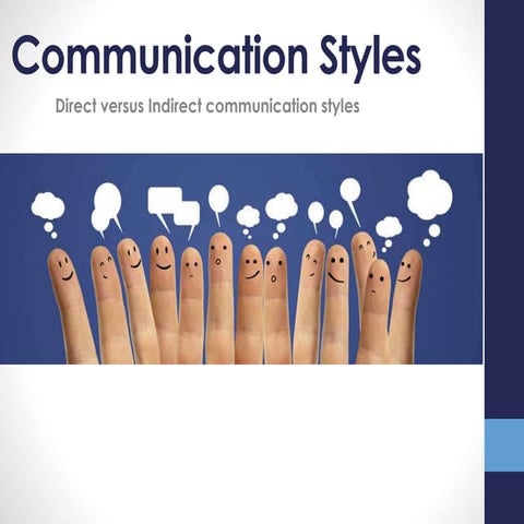 Communication Styles: Indirect / Direct 
