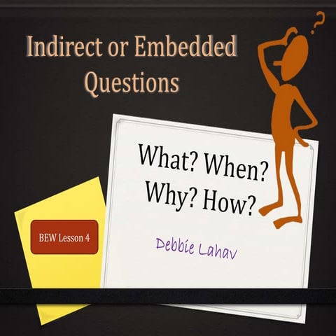 Indirect or embedded questions