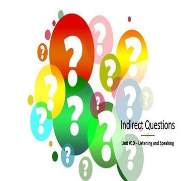 Indirect questions | PPS