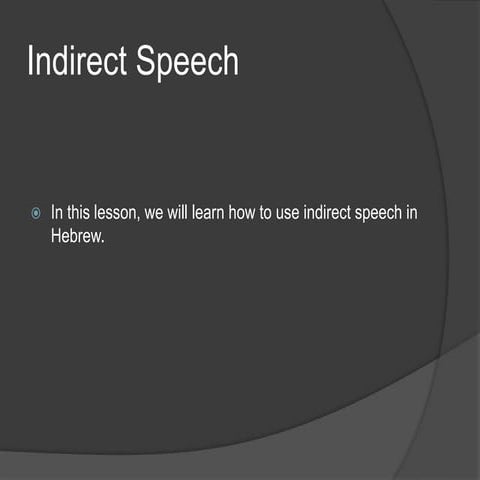 Indirect speech