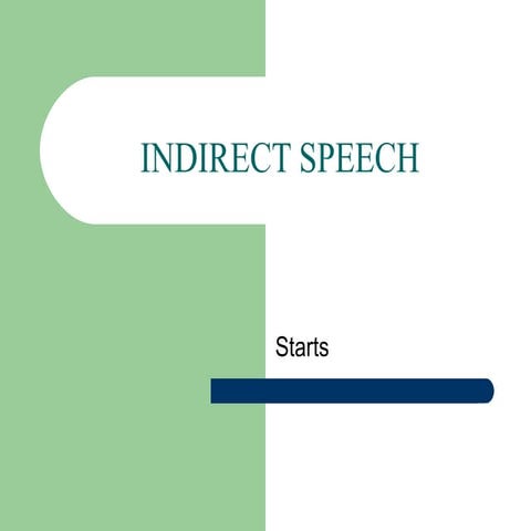 Indirect Speech-English Grammar