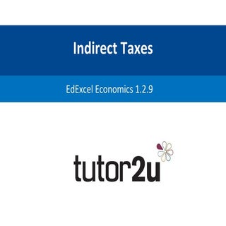 Indirect taxes