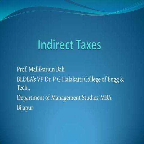 Indirect tax new