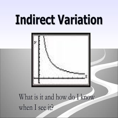 Indirect variation notes