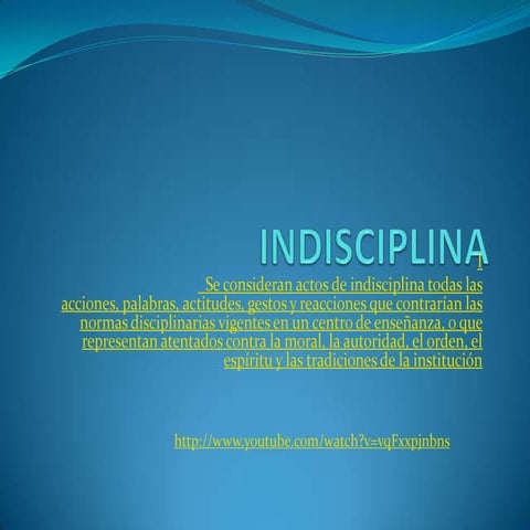 Indisciplina diapositivas capacitación