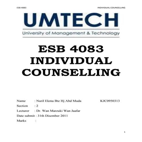 Individual counseling