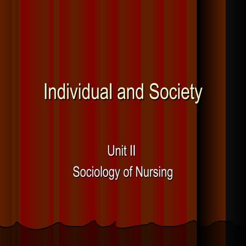 Individual and society