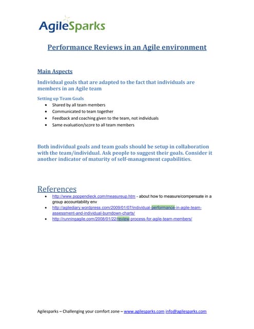 Individual and team goals