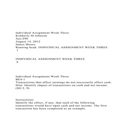 Individual Assignment Week ThreeKimberly M JohnsonAc.docx