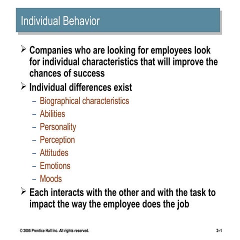 Individual behavior | PPT