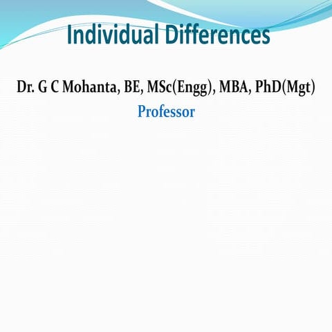 Individual differences