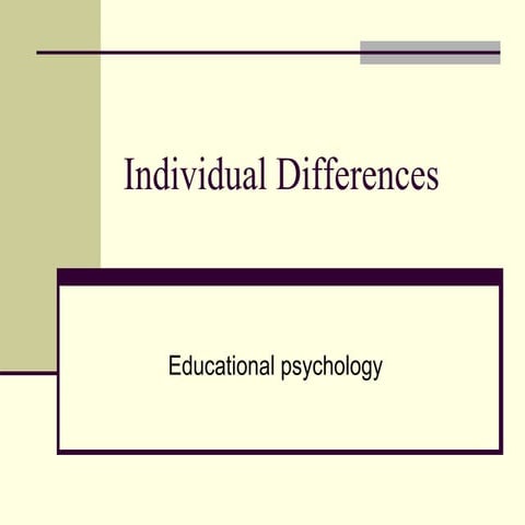 Individual differences