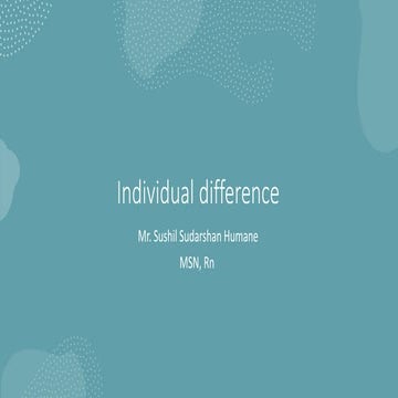 Individual differences
