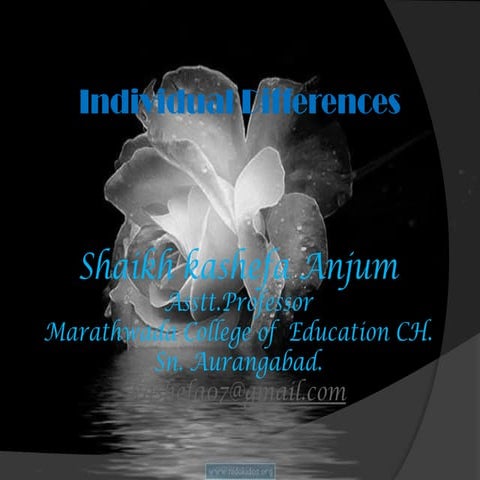 individual diffrences physical, mental and emotional differences
