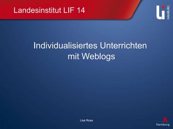 Individualisiertes unterrichten mit weblogs