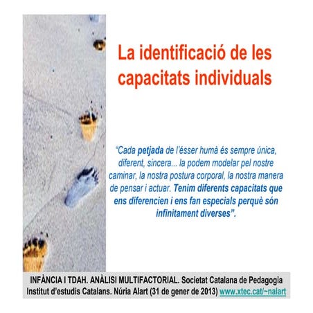 Individualitats propostes tdah