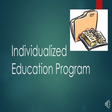  Individualized education program