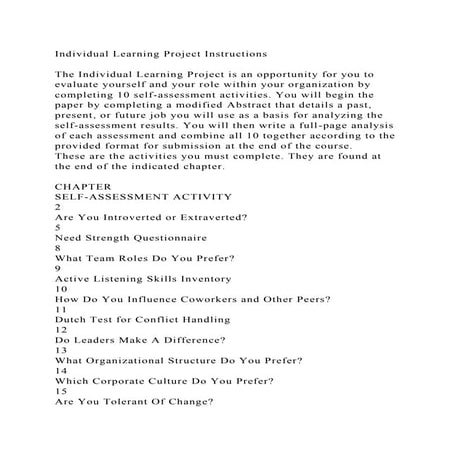Individual Learning Project InstructionsThe Individual Learning .docx