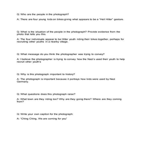 Individual picture analysis