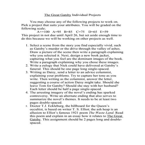 Gatsby Individual Projects