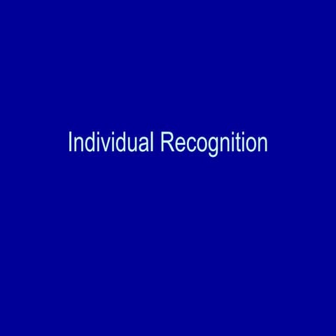 Individual recognition