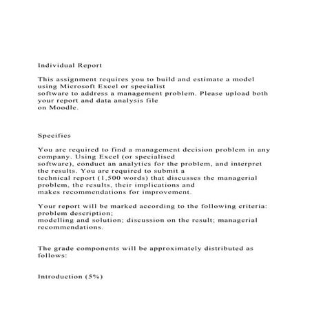 Individual Report This assignment requires you to build.docx