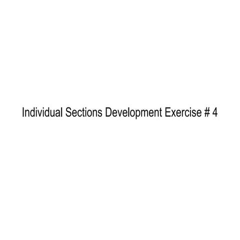 Individual sections development exercise # 4