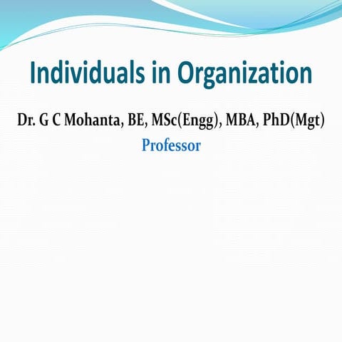 Individuals in organization