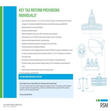 Individual tax reform resource