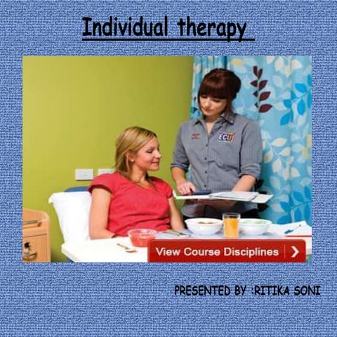 Individual therapy - Ms. Ritika Soni