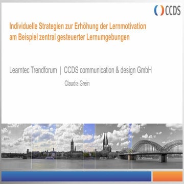 Individuelle Strategien zur Erhöhung der Lernmotivation am Beispiel zentral gesteuerter Lernumgebungen_CCDS GmbH