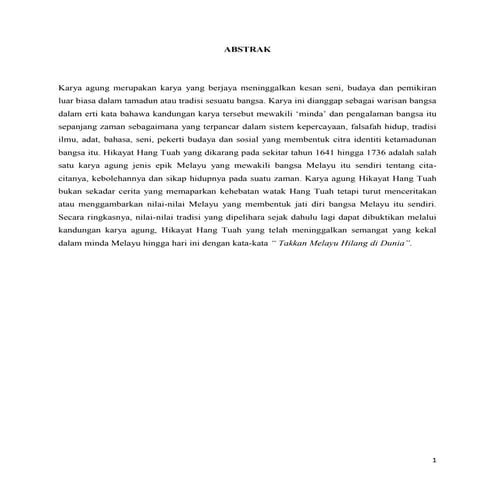 Individu (nilai ketaatan & penderhakaan hikayat hang tuah)