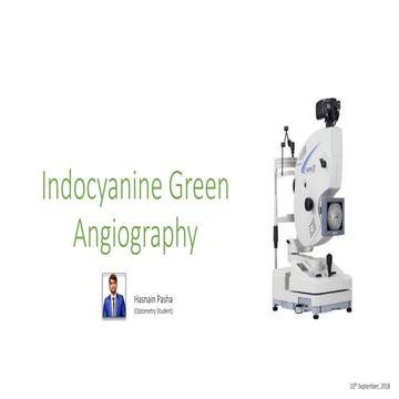 Indocyanine Green Angiography (ICG) | PPTX