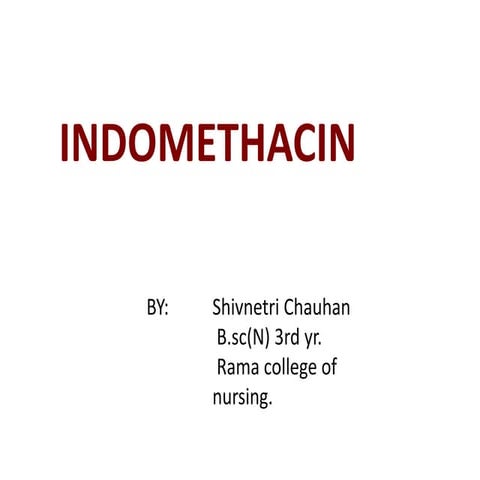 Indomethacin  drug presentation