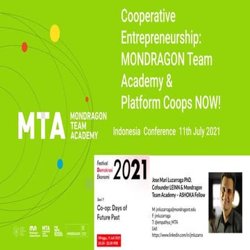 Cooperative entrepreneurship & Platform Coops | PDF