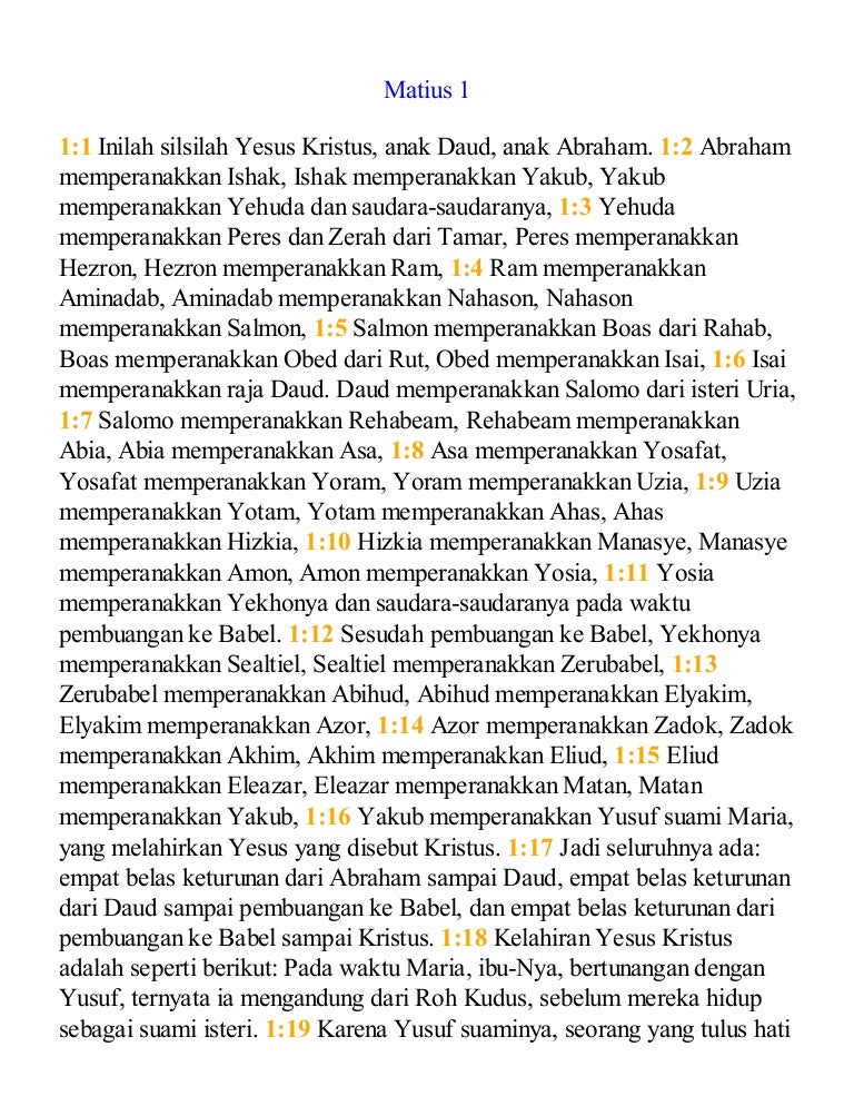 Indonesian bible new testament